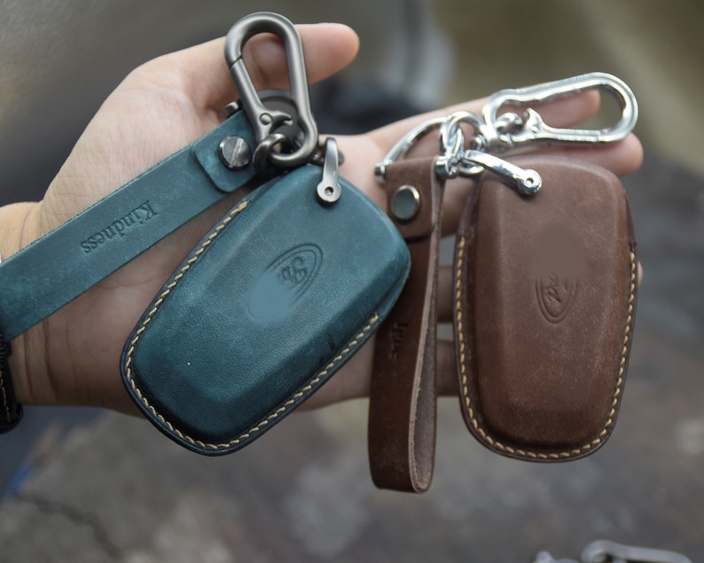 Leather Key Fob Cover Holder for Ford Bronco Ecosport Edge Etsy