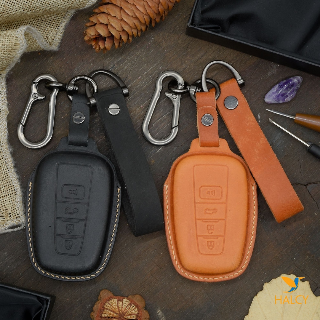 Leather Car Key Cover Key Fob Holder Toyota Camry Avalon Etsy