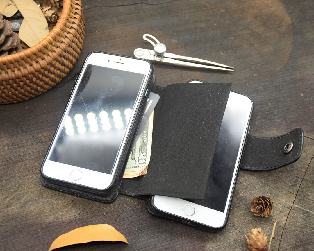 Leather Dual Phone Case, Leather Double Phone Case, Case Holds Two