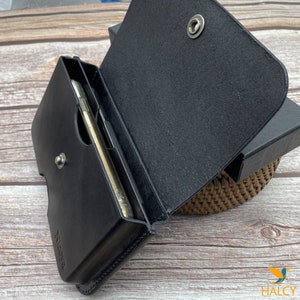 Custodia in pelle per due telefoni con passante per cintura, custodia in pelle per doppio telefono, custodia in pelle per doppio telefono, custodia per due telefoni, fondina inclinata per 2 telefoni