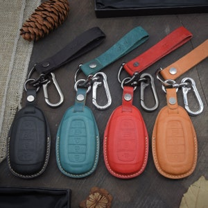Key Fob Cover fit for Elantra GT, Kona, Santa Fe, Venue, Palisade, Veloster, Initials embossing