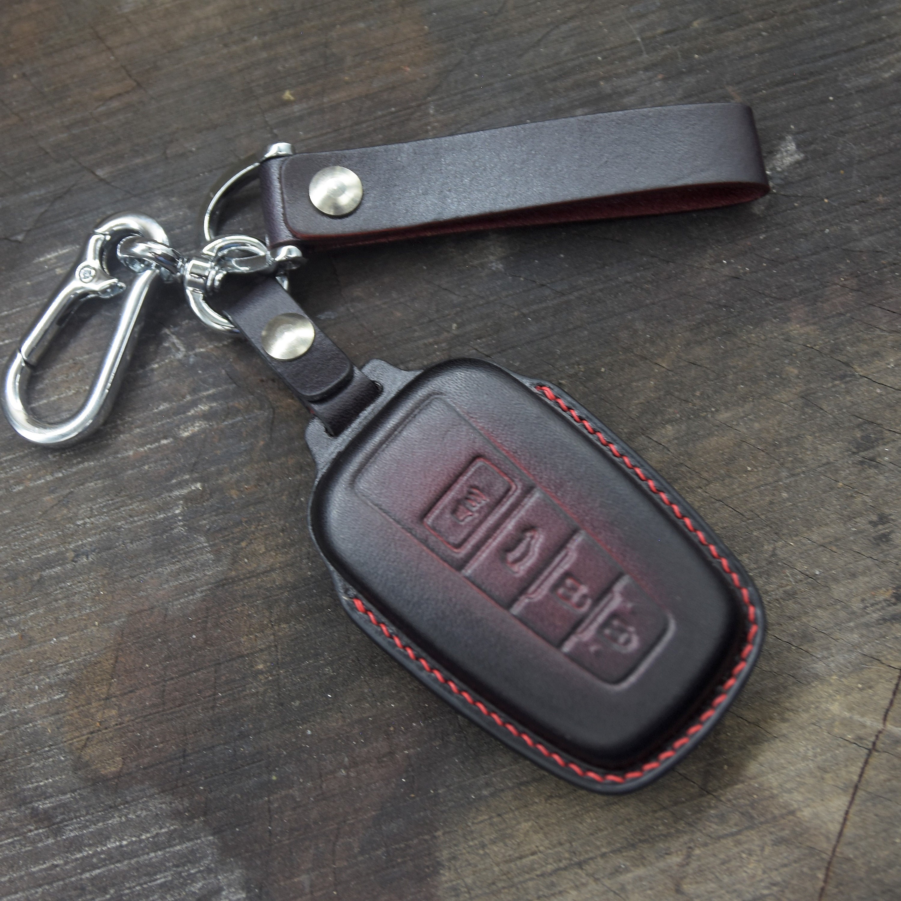 Ontto Custodia In Pelle Crazy Horse Per Chiave Toyota - Adatta Per Camry, RAV4, Corolla (2016-2020)