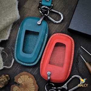 Leather Key Fob Cover for RRanger, Maverich, SuperDuty, TTremor, F-25O, F-15O RRaptor, Explorer, Expedition, TimberIine