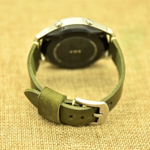 Badalassi Carlo Pueblo Leather 2.5 mm, Leather Watch Band | Galaxy 42mm 44mm 46mm| Active 2 44mm 40mm | Gear S3 | Quick Release Pins