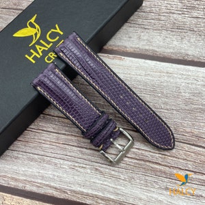 Java Lizard Skin Watch strap, Choice of Width, Choice color Buckle with quick-release spring bars