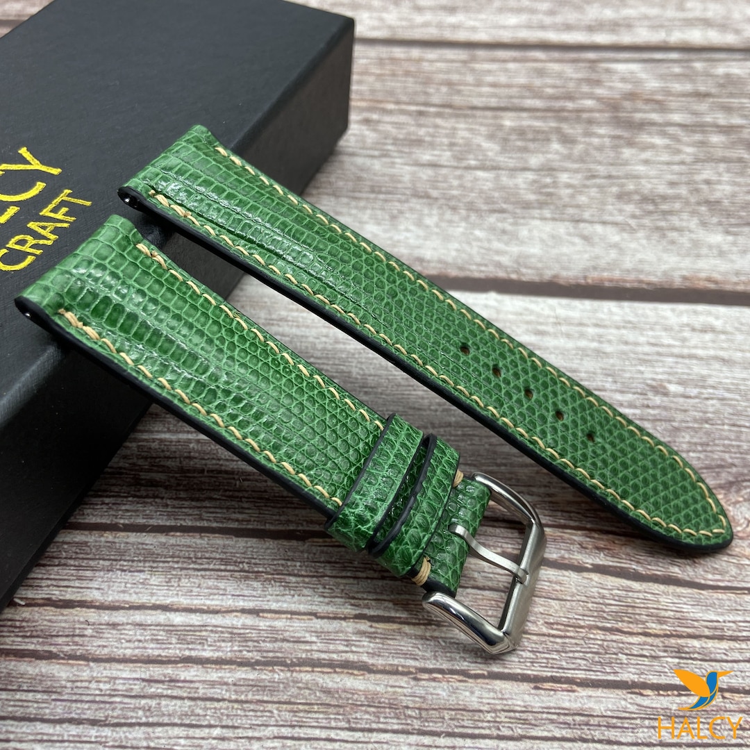 Java Lizard Skin Watch Strap, Choice of Width, Choice Color Buckle With ...