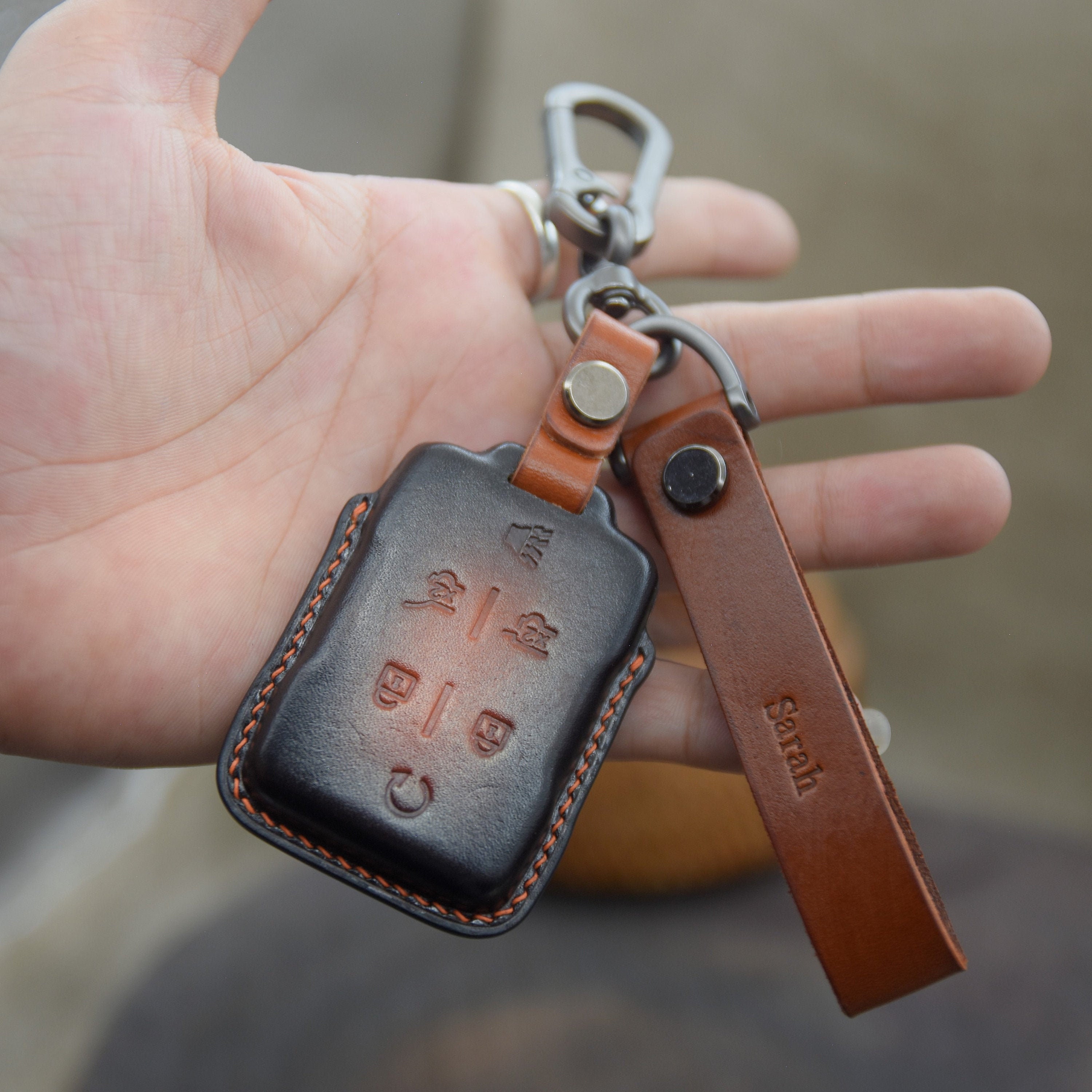 Leather Car Key fob Cover holder for Chevrolet Chevy Tahoe Etsy