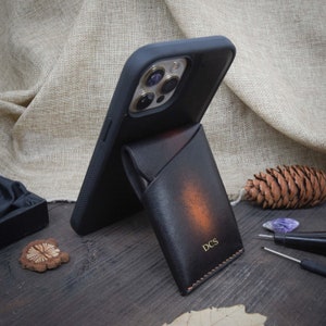 Großartige Kombination aus MagSafe Ip case und Leather Wallet Card Solt Bag Magnetische Hülle für Ip 15 14 13 12 Mini Pro Max