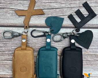 Étui à clés en cuir pour Mazda3, mx-5, cx-5, cx-50, cx-70, cx-90 2020-2026 - Cadeau fob personnalisé