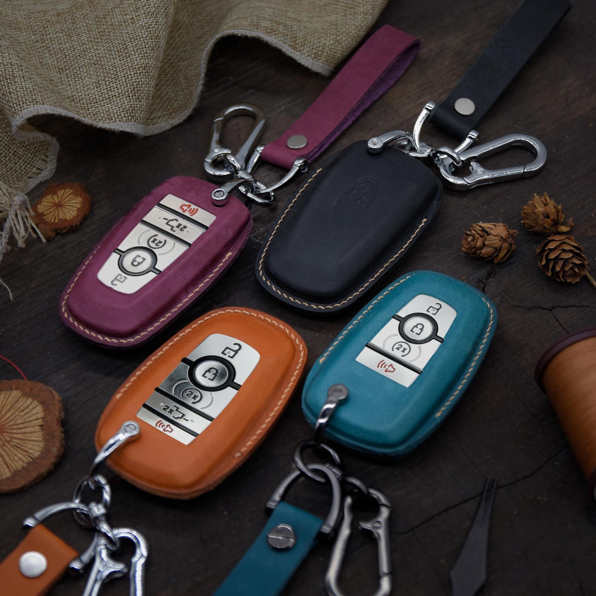 Key Fob Cover for Mustangs, 3, 4, 5 Buttons Key Holder Mustangs, SheIby C0BRA, MachE, GT, Edge, ST, Personalized Keychain