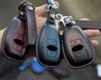 Key Fob Cover for 3 Buttons Smart Remote Key Fob, Crosstrek, Forester, Impreza, Legacy,XV, WRX- Italian Veg-Tanned Leather