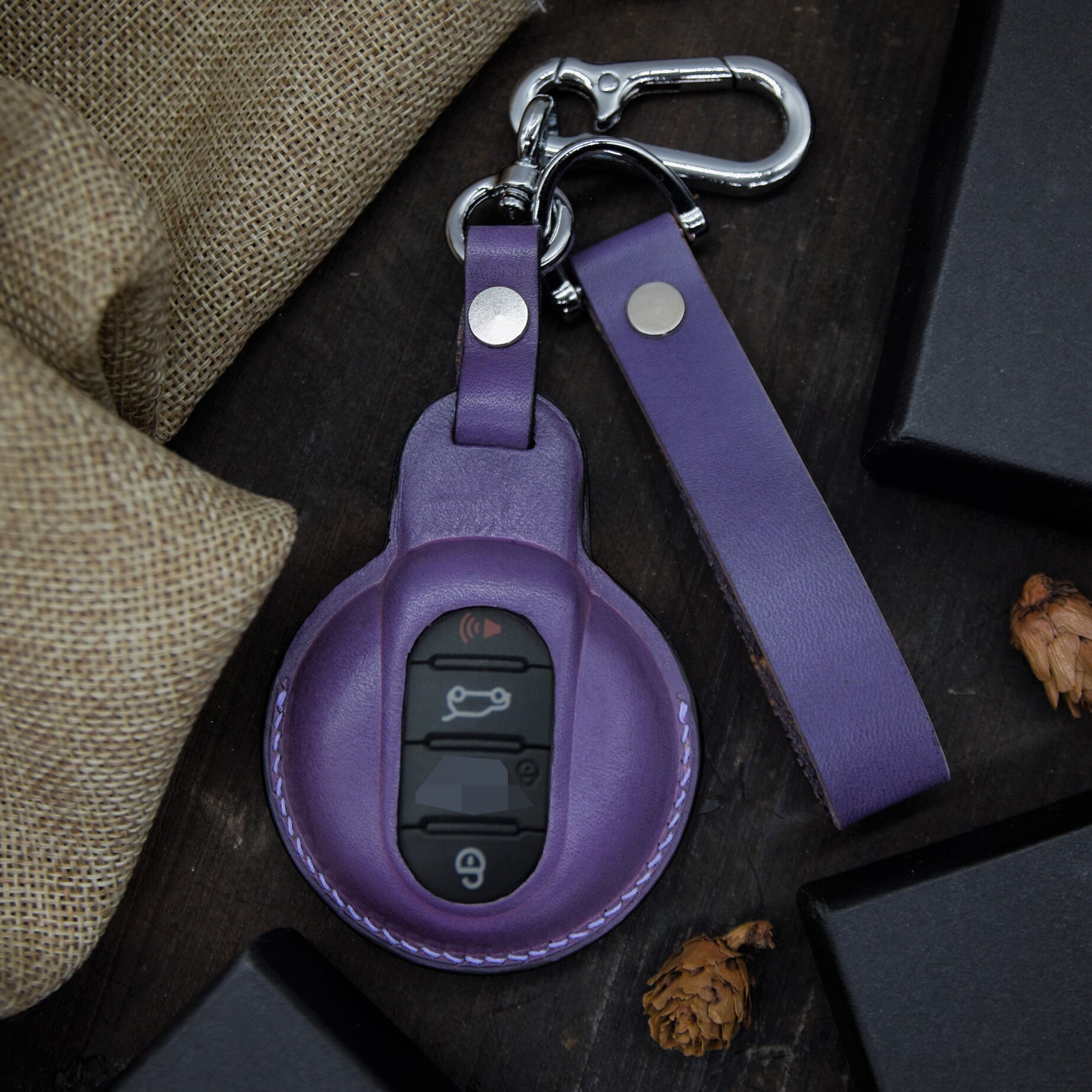 Mini Key Fob Cover Holder, Handmade Car Key Case, Custom Key Case ...