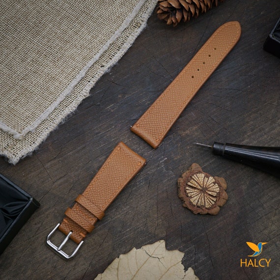 Gold Epsom Calf Leather Watch Strap Choice of Width Choice   Etsy