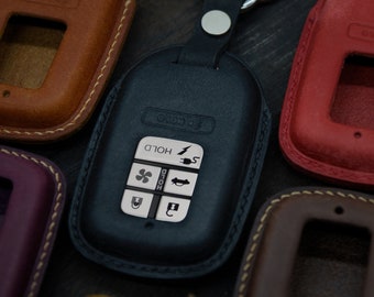 Key Fob Cover Holder fit for Odyssey, Clarity, Accord, Civic, CR-V, Crv, Pilot EX EX-L, Passport, Insight with Personalized Keychain