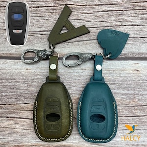 Key Fob Cover for 4 Buttons Smart Remote Key Fob, Outback, Legacy, Forester, Sti, XV, Crosstrek, Impreza, BRZ, WRX, Italian Leather