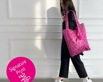 Magenta Waterproof bag AGNElogue – Multi-purpose Bag for Personalized Style with a Sustainable Edge