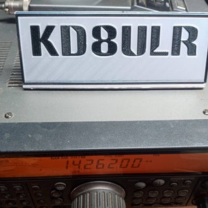 Ham Radio Call Sign Desk Name Plate