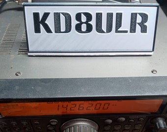 Ham Radio Call Sign Desk Name Plate