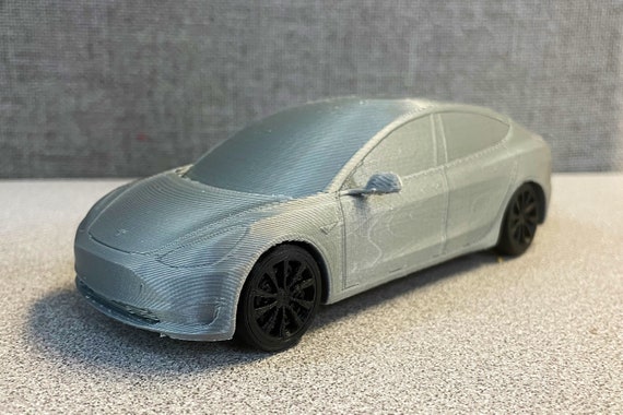 Tesla Model 3 modèle imprimé en 3D personnalisé Jouet pour enfants garçon /  fille Cadeau pour papa -  France