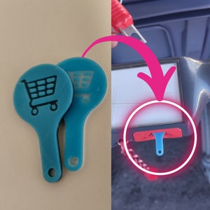 Shopping Cart Key Keychain | Aldi Cart Key | Quarter Replacement | Quarter Keychain