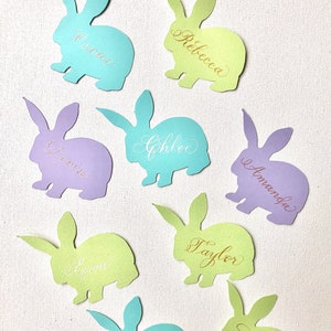 Personalized Easter Place Cards with Calligraphy