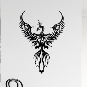 Phoenix Metal Wall Decor, Large Phoenix Wall Art Contemporary Wall Decor Mythical Bird Art Minimalist Unique Home Decor Housewarming Gift