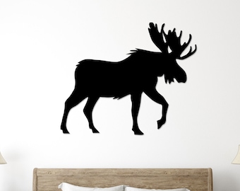 Crossing Moose Metal Wall Art - Rustic Home Decor