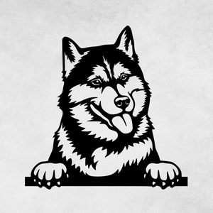 Siberian Husky Metal Wall Art: Indoor/Outdoor Dog Sign