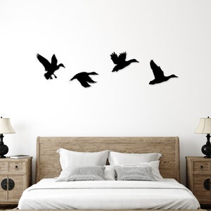 Ducks Metal Wall Art for Home Decor Flying Ducks Metal Decor for Gift Handcrafted Ducks Metal Wall Art for living room Metal Ducks outdoors