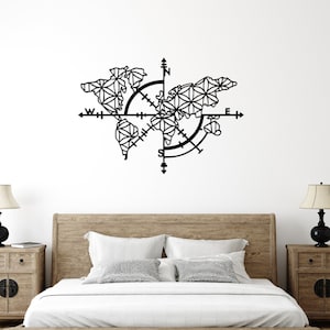 Metal World Map, Metal Wall Decor, Metal Wall Art, World Map Art, Housewarming Gift, World Map, Carte Du Monde, ACM