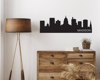 Madison Wisconsin Skyline Metal Wall Art | Modern Home Decor