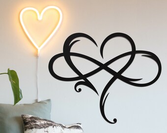 Metal Wall Art Love Wall Sign for Home Wedding Unique Hanging Decor Crazyfly Infinity Heart Steel Wall Decor Metal Wall Art Love Wall Sign for Home Wedding Unique Hanging Decor Crazyfly Infinity Heart Steel Wall Decor