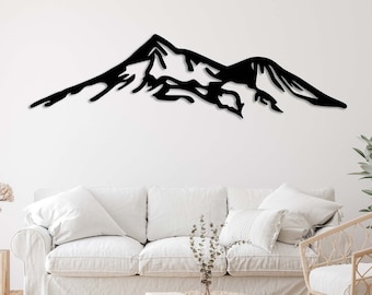 Mount Shasta Metal Wall Art: California Mountain Decor