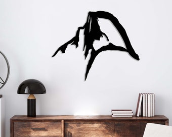 Yosemite Half Dome Metal Wall Art: Modern Mountain Decor