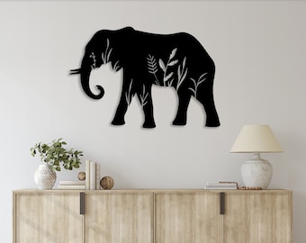 3D Metal wall art 'Elephants in Africa'Wall decorationPainting 47x31x2i... 