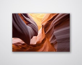 Antelope Canyon Metal Print: Arizona Home Decor, Floating Aluminum Rails