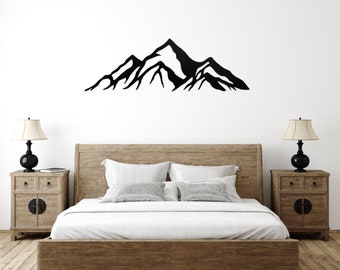 Rocky Mountains Metal Wall Art Mountain Wall Art Large Mountain Wall Art Nature Mountain Metal Decor Hill Metal Decor Metal Wall Art