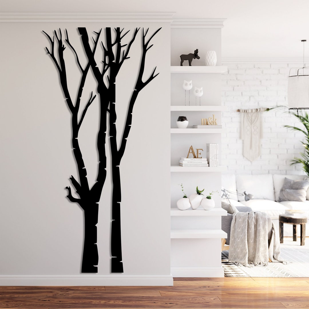 Tree Trunk Metal Wall Art Tree Trunk Decor Tree Trunk Etsy