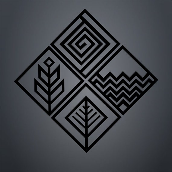 Four Elements Geometric Metal Wall Art Four Element Decor