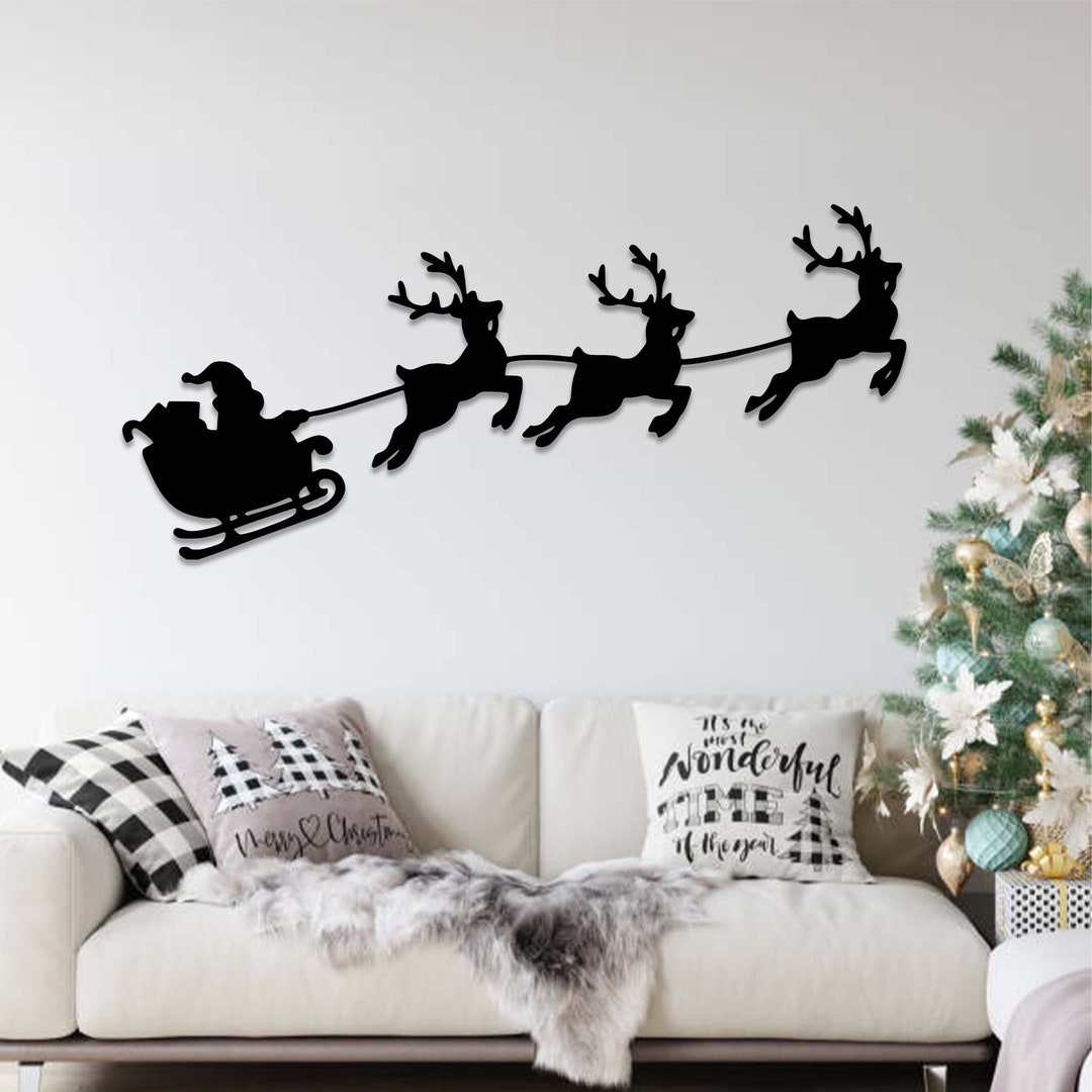 Santa's Sleigh Metal Wall Art Santa's Sleigh Wall Art Santa's Sleigh