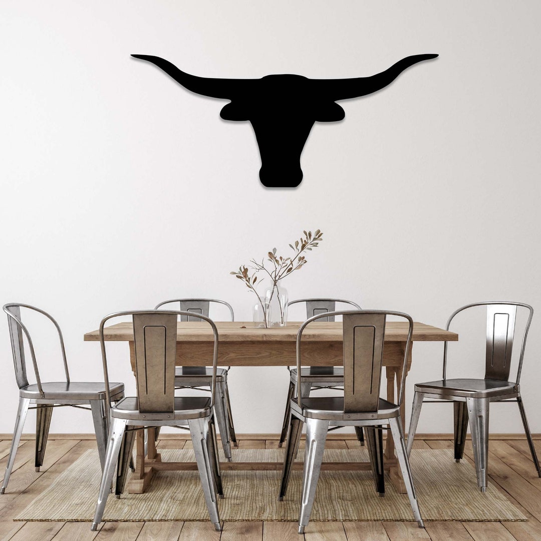 Texas Longhorn Metal Wall Art / Texas Longhorn Original Artwork / Texas