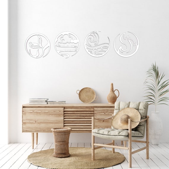 Four Elements Alternative Metal Wall Art Housewarming Gift