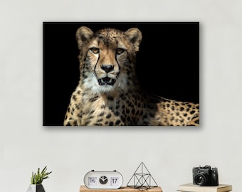 Leopard Metal Print: Wildlife Animal Wall Art, Eco-Friendly Decor