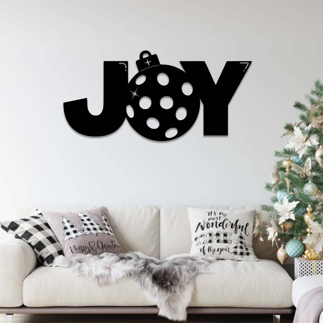 Christmas Joy Metal Wall Art Joy Sign Metal Words Joy Christmas Decor