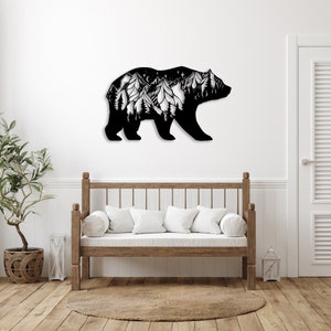 Bear Mountain - Metal Wall Art / Bear Mountain Metal Art / Bear Mountain Original Artwork / Wall Decoration / Mountain Metal Wall Art, ACM