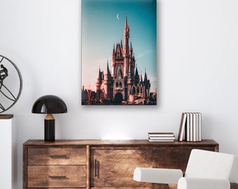 Walt Disney Castle Metal Wall Art Print – Eco-Friendly, Handmade