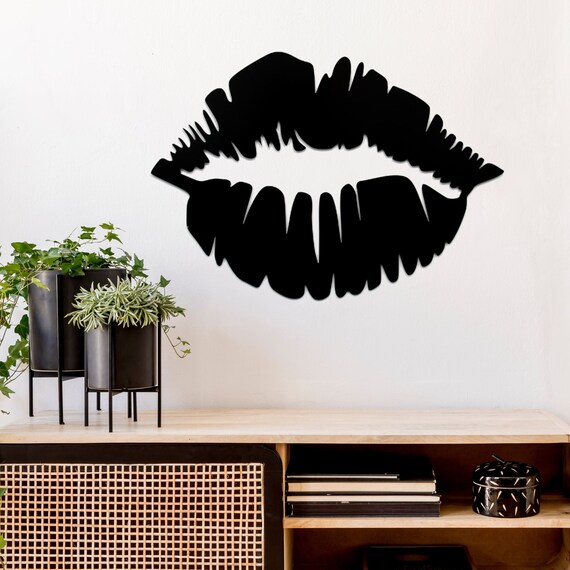 Lips Metal Wall Art / Housewarming Gift / Home Decor / Metal Etsy