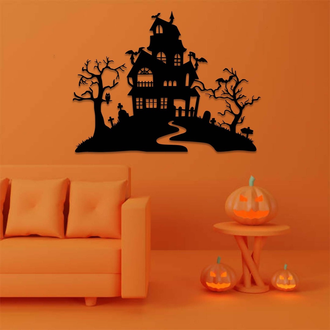 Haunted House Metal Wall Art Haunted House Wall Art Haunted House