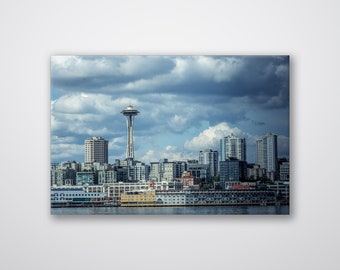 Space Needle Metal Art Print: Seattle Minimalist Wall Decor
