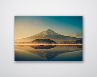 Mount Fuji Metal Wall Art: Japan Landscape Print, Handmade in USA